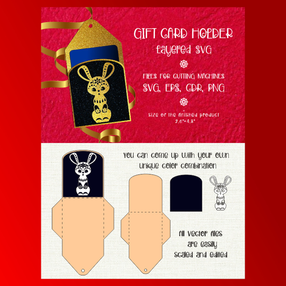 Christmas Animals  Gift Card Holder Bundle 5