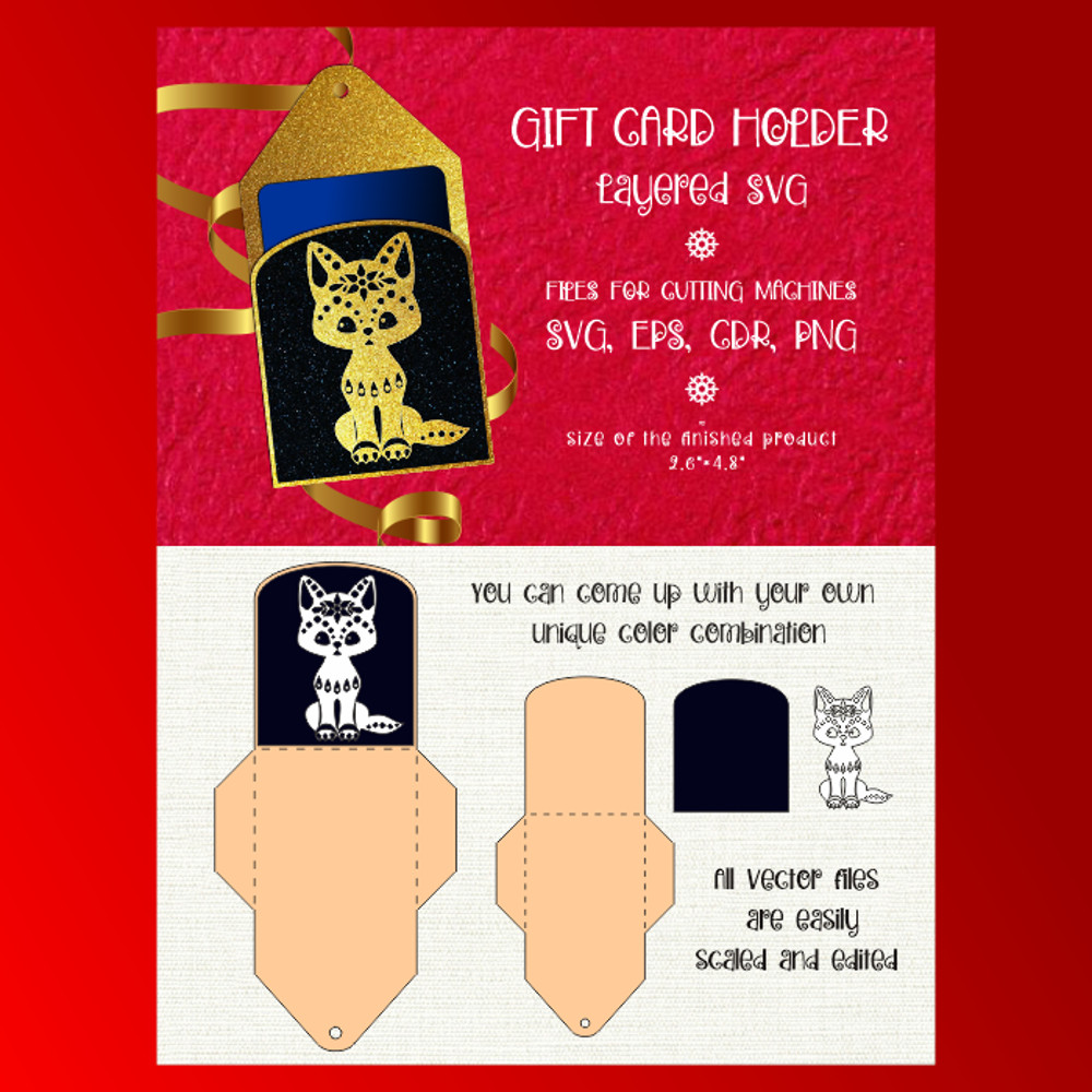 Christmas Animals  Gift Card Holder Bundle 6