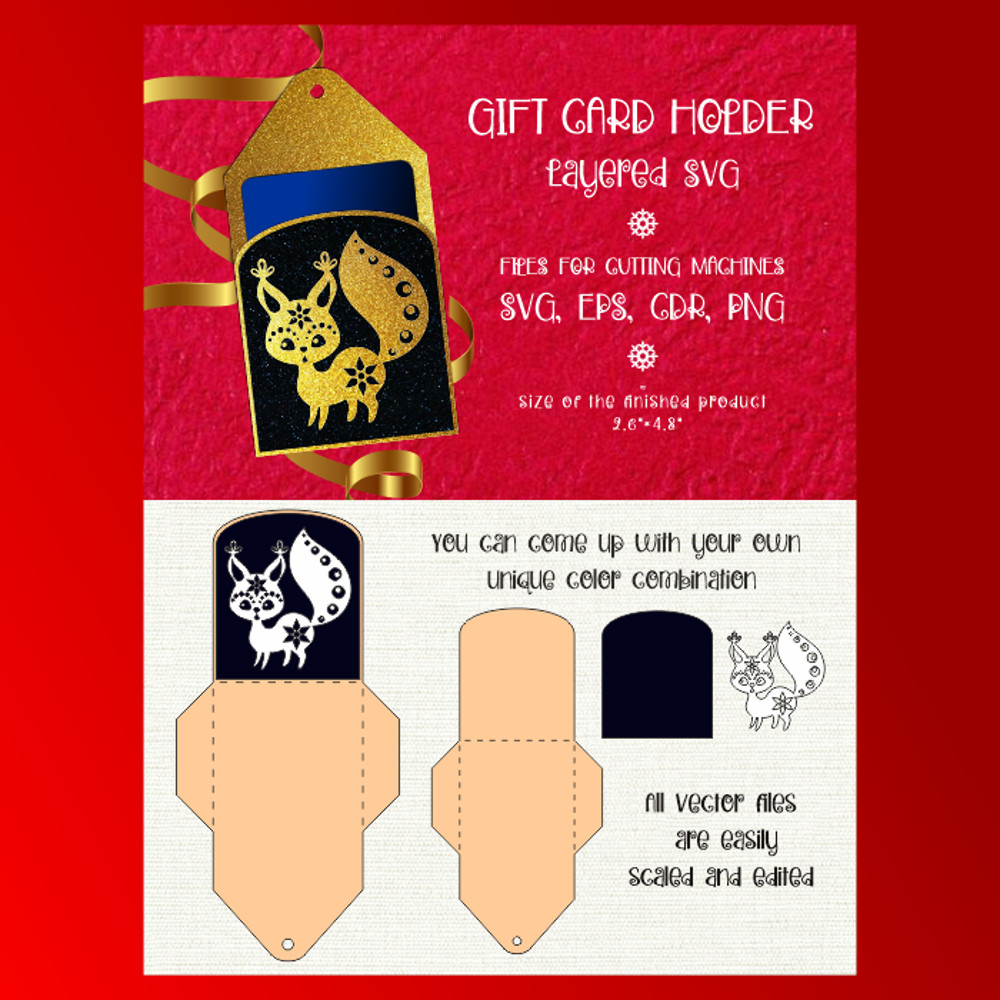 Christmas Animals  Gift Card Holder Bundle 7