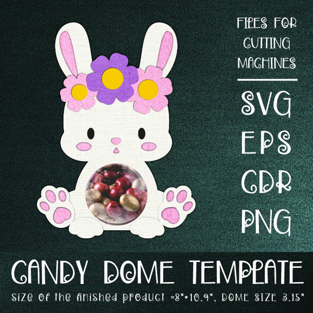 Baby BunnyCandy Dome TemplateSucker Holder 0
