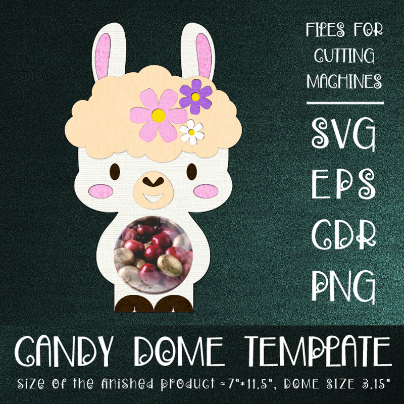 Baby LlamaCandy Dome TemplateSucker Holder 0