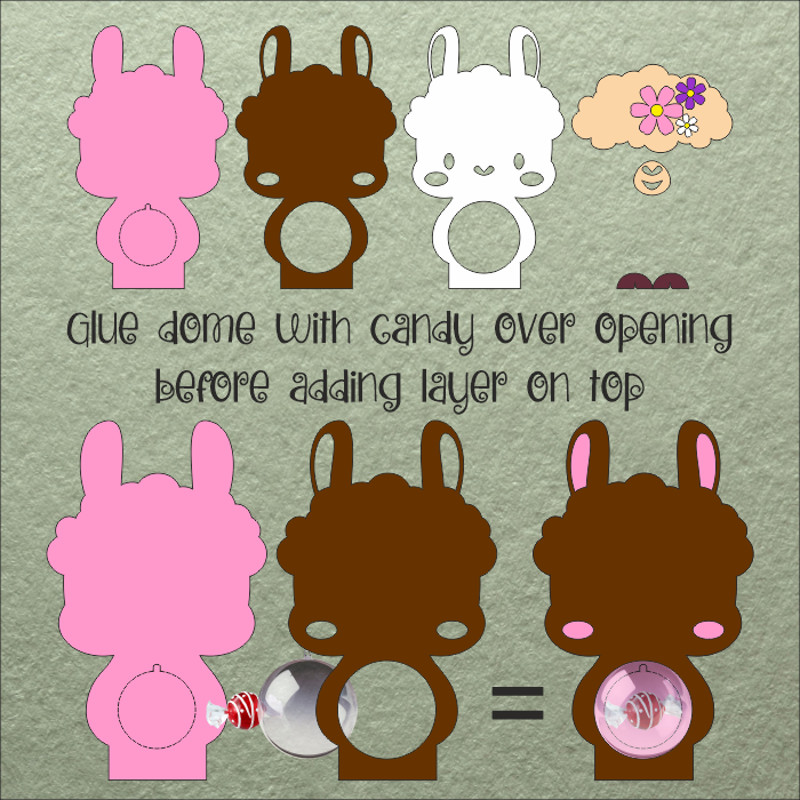 Baby LlamaCandy Dome TemplateSucker Holder 1