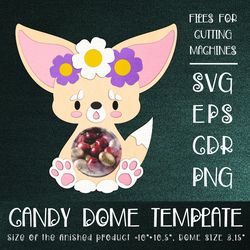 fennec fox -candy dome template-sucker holder