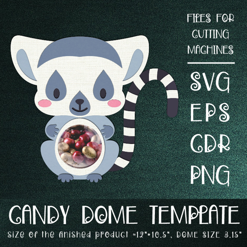 Baby Lemur  Candy Dome TemplateSucker Holder 0