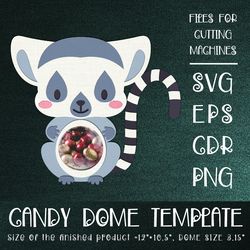 baby lemur - candy dome template-sucker holder