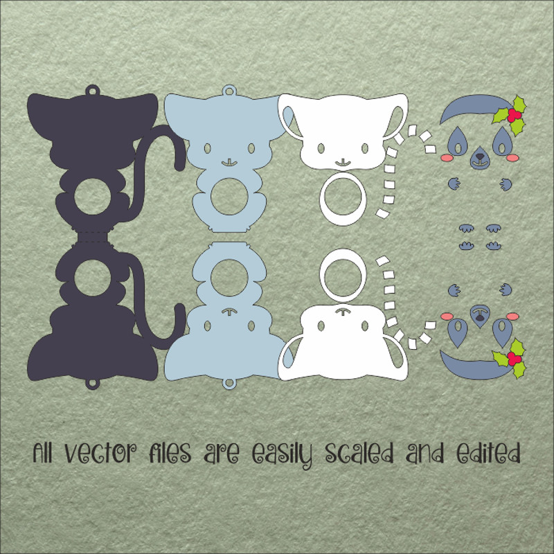 Baby Lemur Christmas Candy Holder Template 2