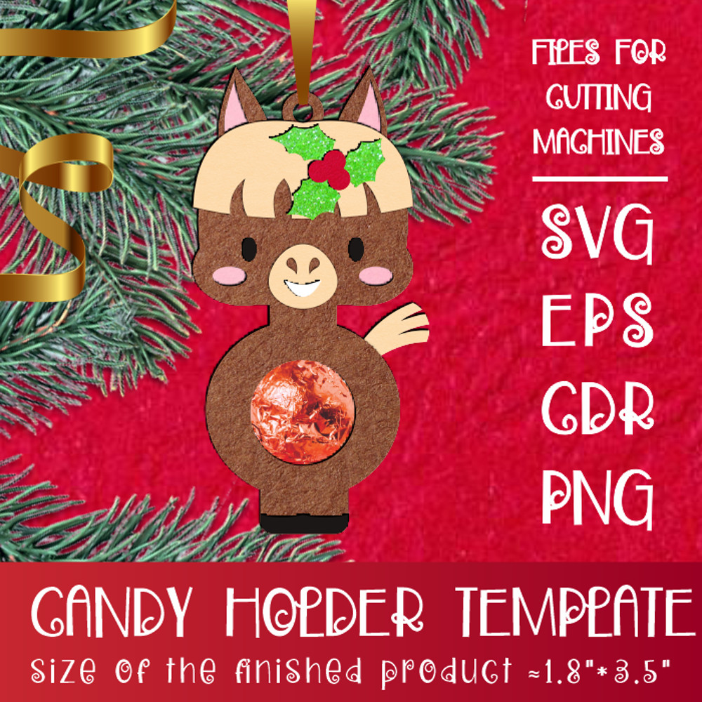 Baby Horse Christmas Candy Holder Template 0
