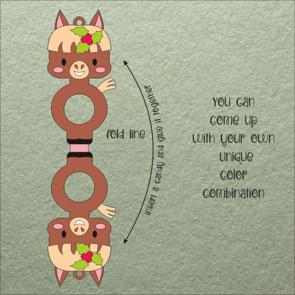 Baby Horse Christmas Candy Holder Template 1