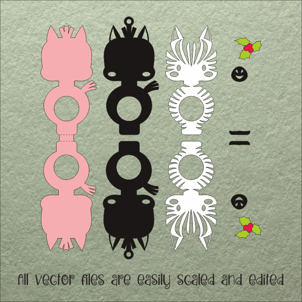 Baby Zebra  Christmas Candy Holder Template 2