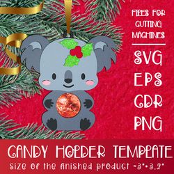 baby koala- christmas candy holder template