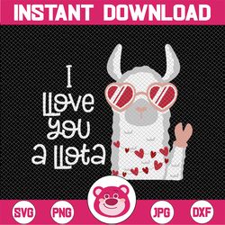 Valentine's Day SVG File, I Love You a Lotta SVG Cutting File Designs, Cricut File, Silhouette Cut File