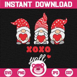 xoxo y'all svg valentine svg gnomes svg png gnomies svg gnomes cut file valentine shirt svg kids valentine svg valentine