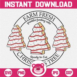 farm fresh christmas tree cakes svg, christmas cake tree farm svg, funny christmas farm fresh svg, christmas png, digita