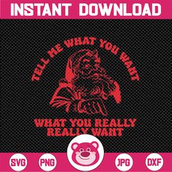 Tell Me What You Want What You Really Really Want Funny Xmas Svg, Funny Santa Saying Svg, Christmas Png, Digital Downloa