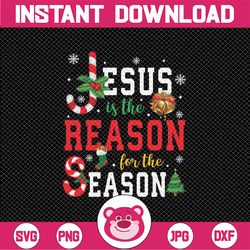 Je-sus Is The Reason For The Season Xmas Christmas Candy Cane Png, Je-sus Christmas Png, Christmas Png, Digital Download