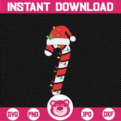Christmas Candy Cane Santa Xmas Svg, Candy Cane Santa Hat Xmas Svg, Christmas Png, Digital Download