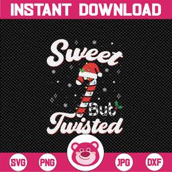 sweet but twisted funny christmas candy cane xmas svg, candy cane santa hat xmas svg, christmas png, digital download