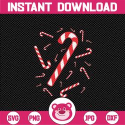 Candy Cane Santa Christmas Red And White Xmas Svg, Candy Crew Santa Svg, Christmas Png, Digital Download
