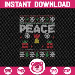 Peace I Come In Peace Ugly Christmas Png, Couple Christmas Ugly Png, Christmas Png, Digital Download