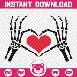 Heart In Skeleton Hands Svg, Love Svg, Valentine's Day Svg, Valentine Skeleton Hands Svg, Skeleton Boob Hands Svg, Valen