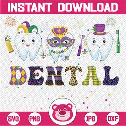 Mardi Gras Dental Squad Png, Dentist Mardi Gras Png, Mardi Gras New Orleans Funny Cute, Dental Hygienist, Digital Downlo