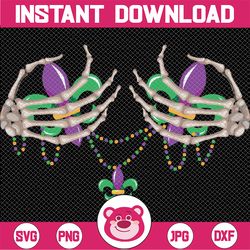 Mardi Gras Skeleton Hands Svg, Happy Mardi Gras Funny Svg Png,  Mardi Gras 2023 Svg, Digital Download