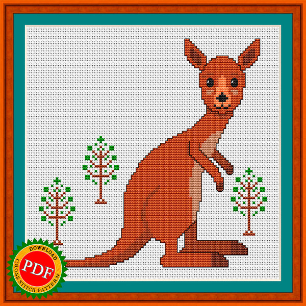 Kangaroo Cross Stitch Pattern