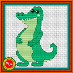 Alligator Cross Stitch Pattern | Charming Alligator Chart for Animal Enthusiasts