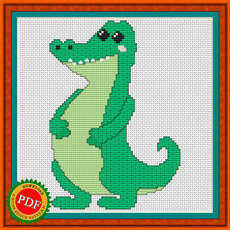 Alligator Cross Stitch Pattern