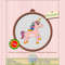 Adorable pink unicorn chart for cross stitching