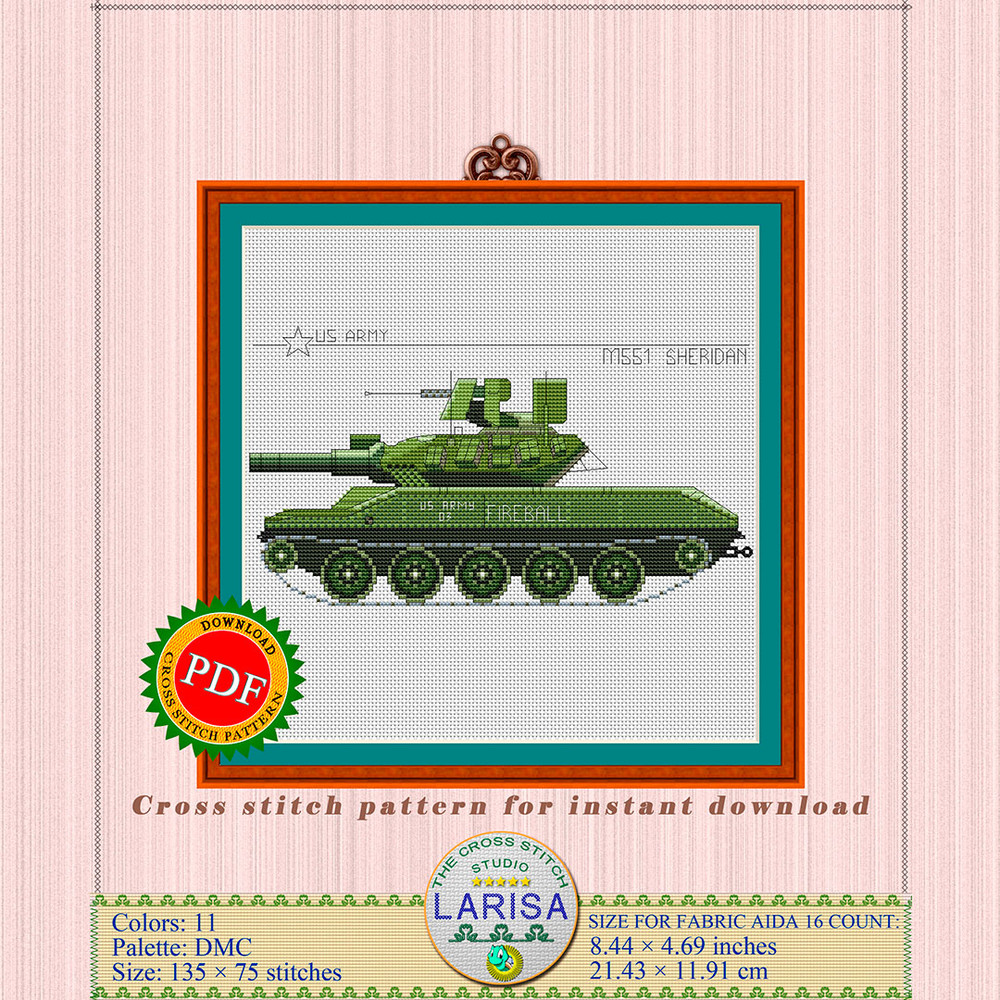 Cross stitch pattern M551 Sheridan 'Fireball'
