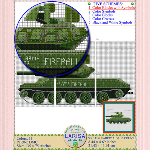 M551 Sheridan 'Fireball' tank pattern
