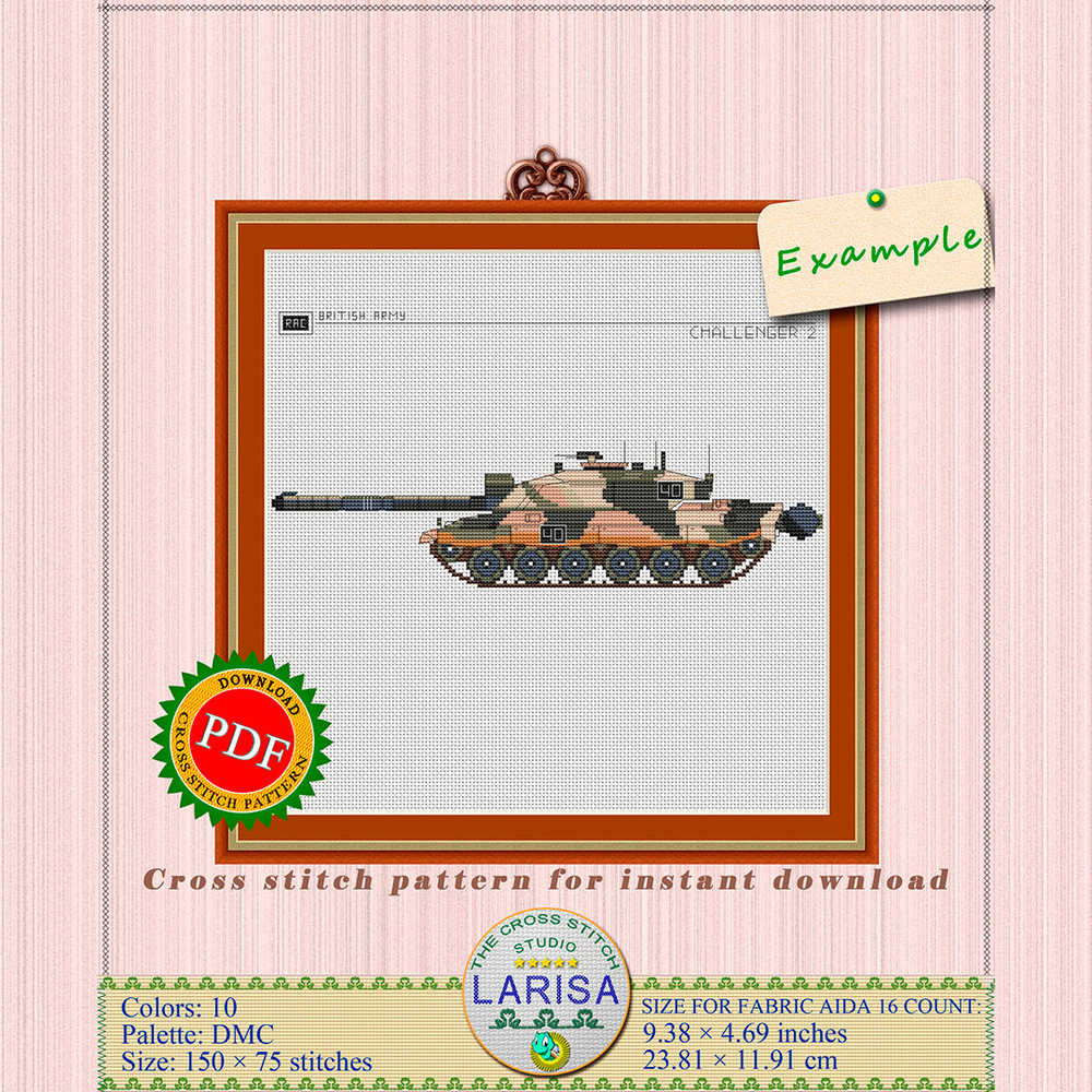 Stitching Pattern: British MBT FV4034 Challenger 2