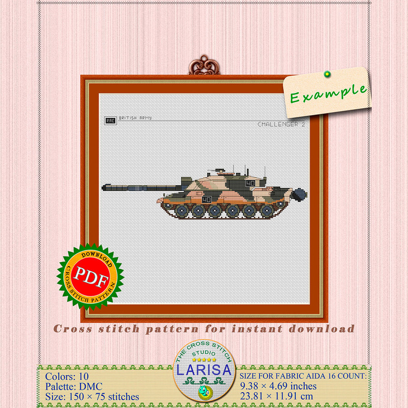 Stitching Pattern: British MBT FV4034 Challenger 2