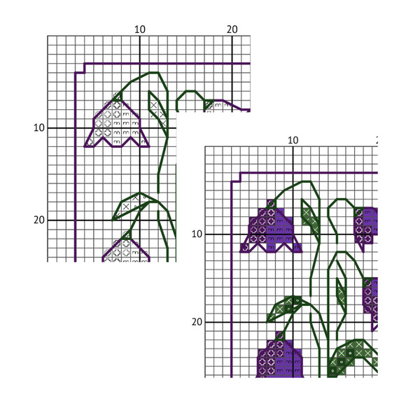 Small cross stitch patterns Flowers (6).png