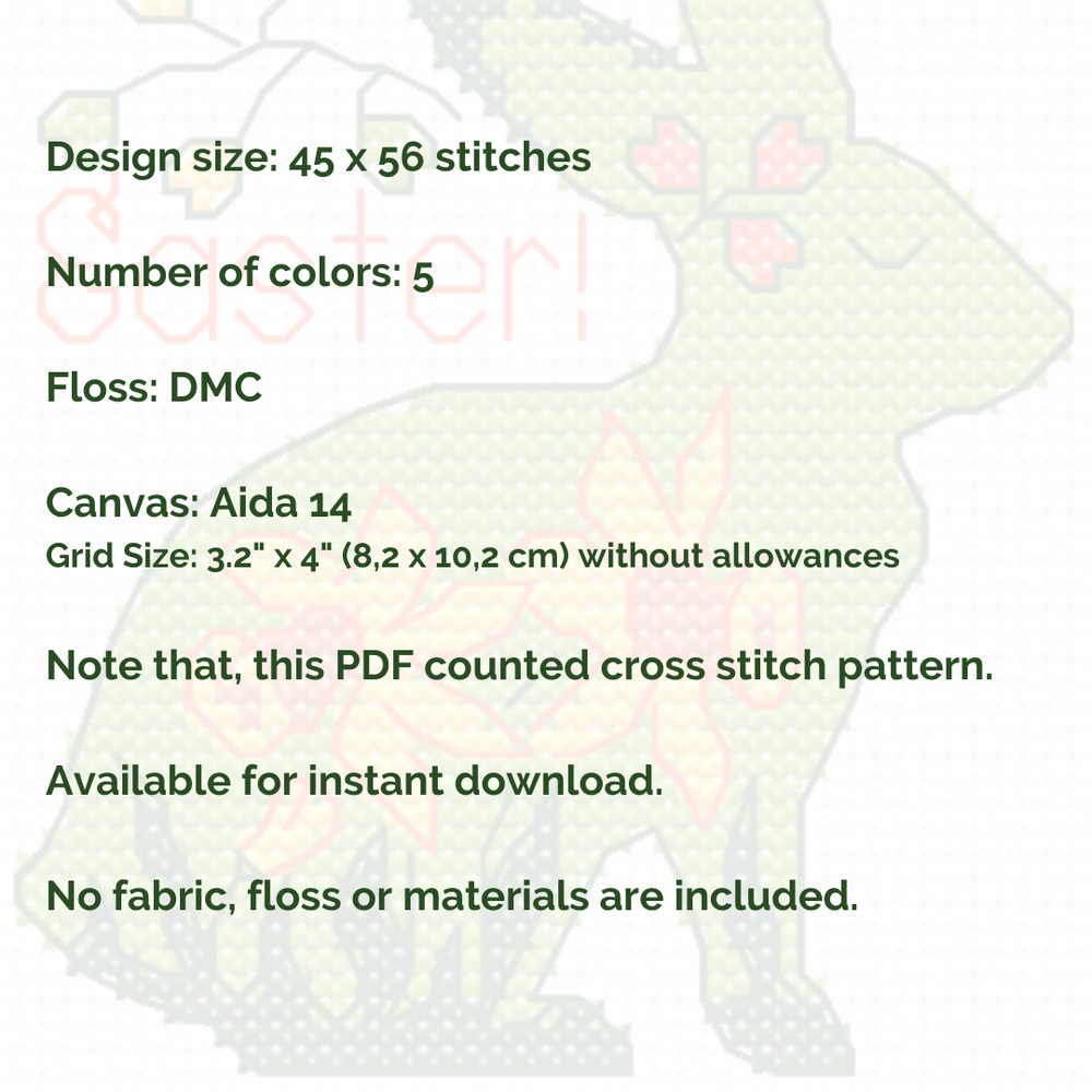 Cross stitch pattern Happy Easter 4png