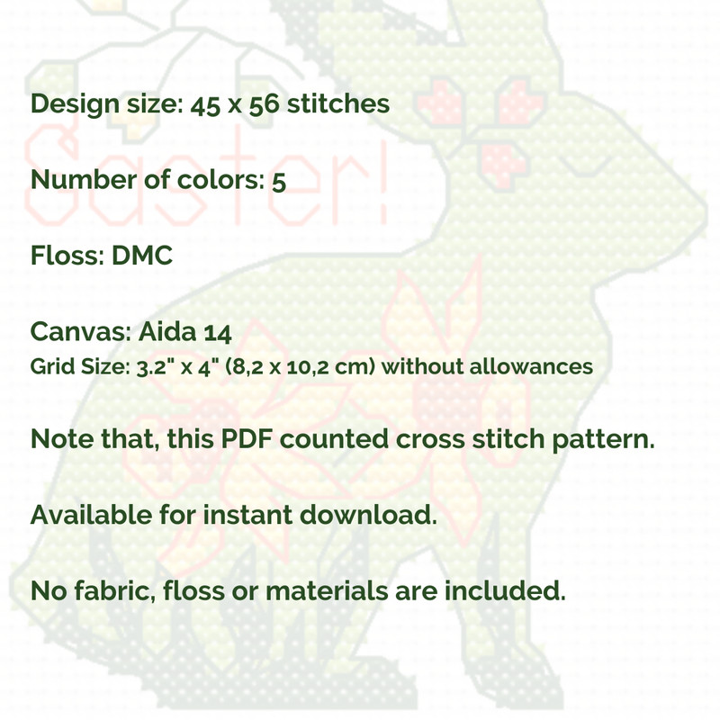 Cross stitch pattern Happy Easter 4png