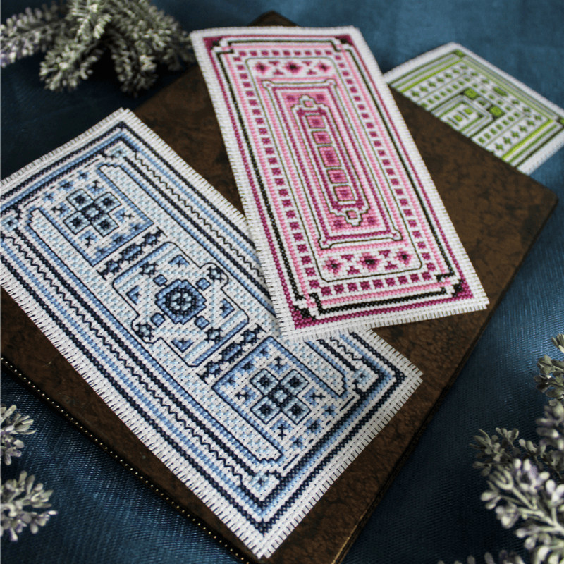 Cross Stitch Pattern Bookmarks Set Of 3 Geometric Patterns PDF 2