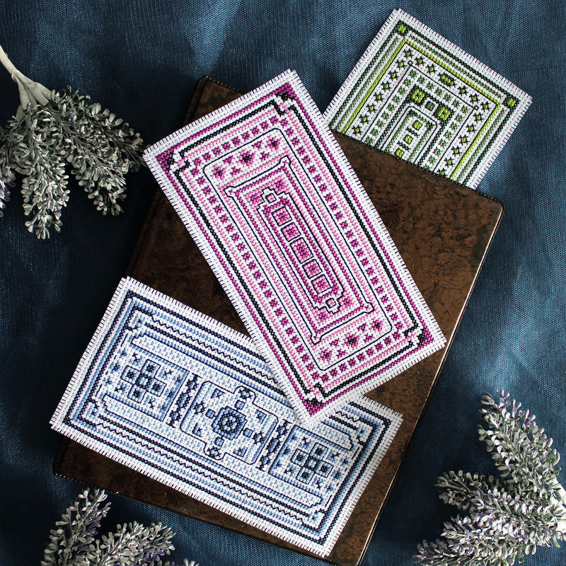 Cross Stitch Pattern Bookmarks Set Of 3 Geometric Patterns PDF 0