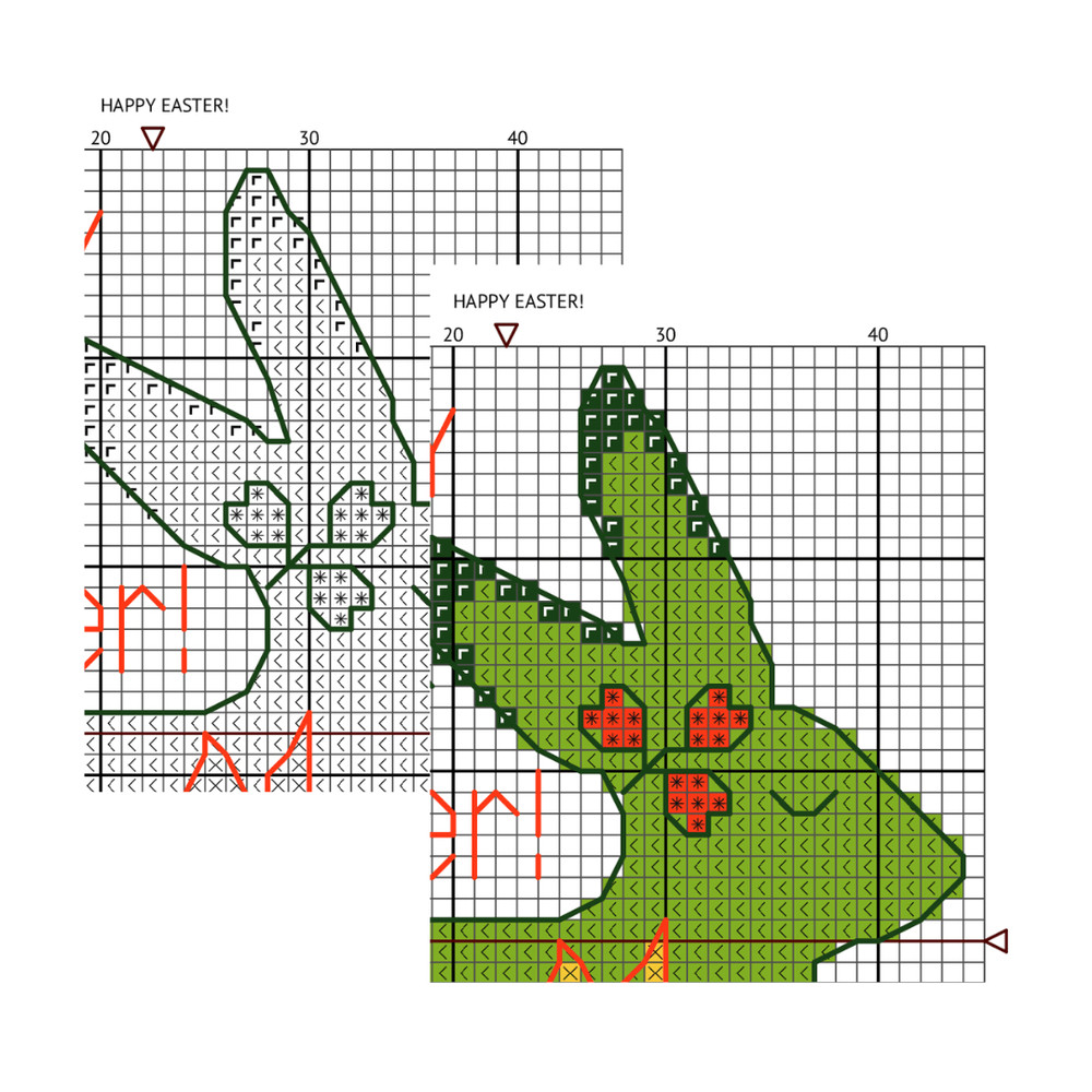 PDF Cross Stitch Pattern Happy Easter Simple And Easy Cross Stitch Pattern For Beginners Easter Gif 1