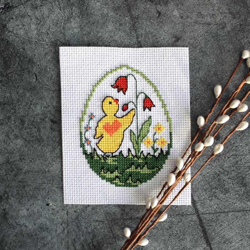 Set Of 4 Easter Cross Stitch Patterns Easy Cross Stitch Patterns PDF Easter Gift Idea DIY Patterns 4
