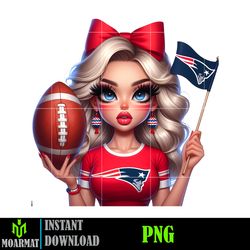 Teams Football Designs, Teams Football Fan Girl Designs, Instant Download (12)
