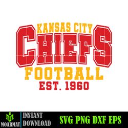 KC chiefs Football est 1960 Svg, Chiefs Svg, Files Kc Chiefs Svg, Kc Chiefs Svg