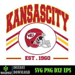 KansasCity Chiefs Est 1960 Svg, Retro Football Svg, Chiefs Svg, Files Kc Chiefs Svg, Kc Chiefs Svg Digital Download