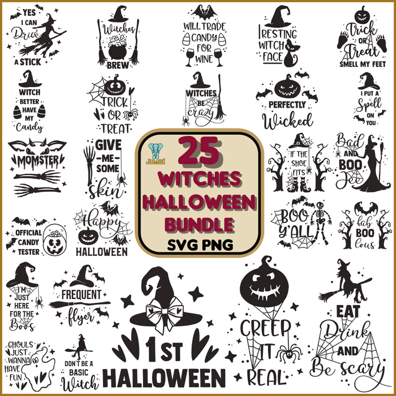 25 Witches Halloween Svg Bundle 0