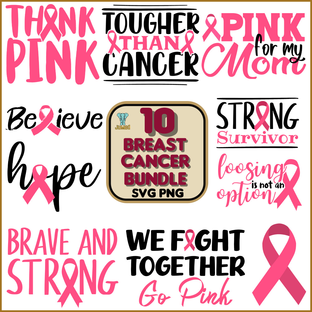 10 Breast Cancer Svg Bundle 0