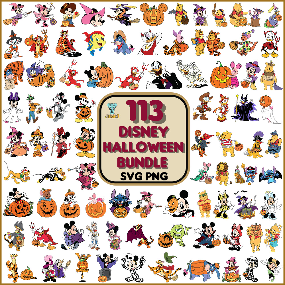113 Disney Halloween Svg Bundle 0