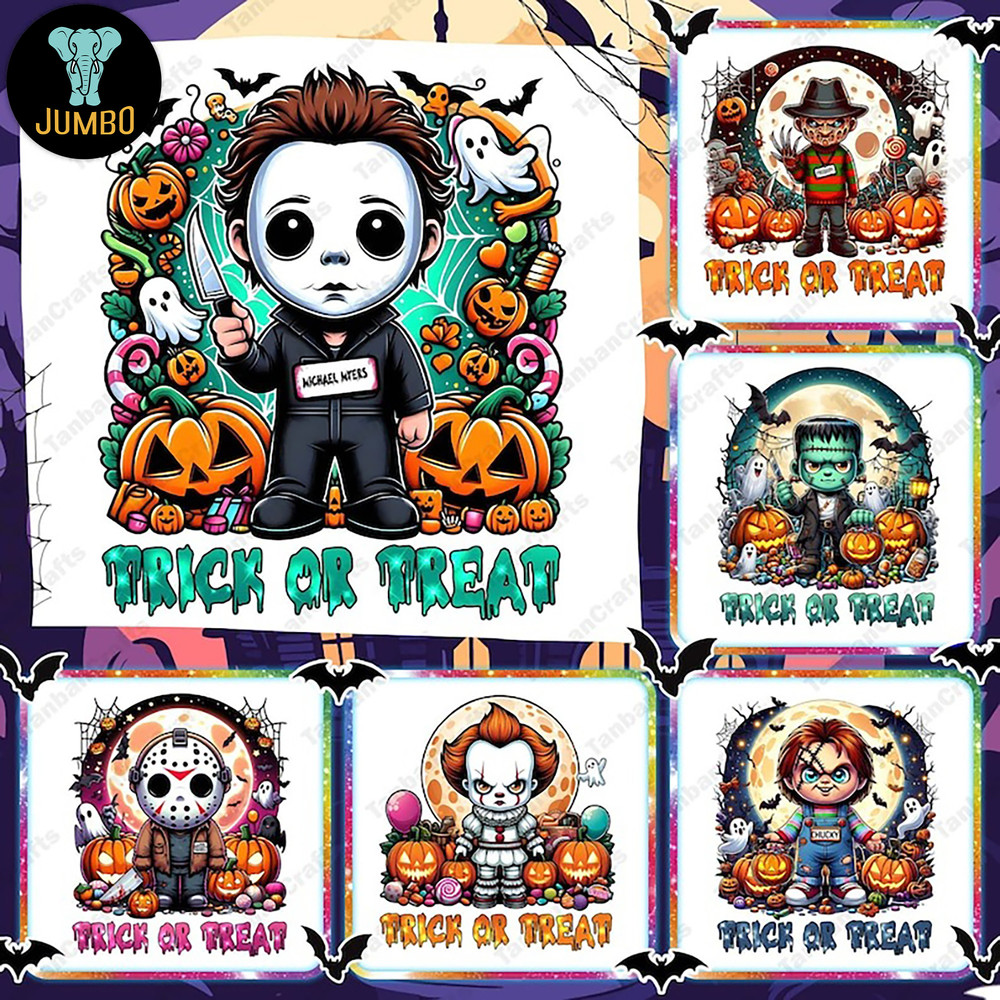 6 Cartoon Halloween Png Bundle 0
