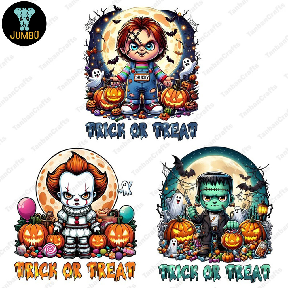 6 Cartoon Halloween Png Bundle 1