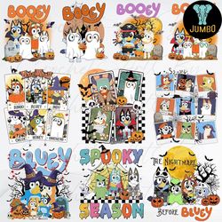 blue halloween png bundle